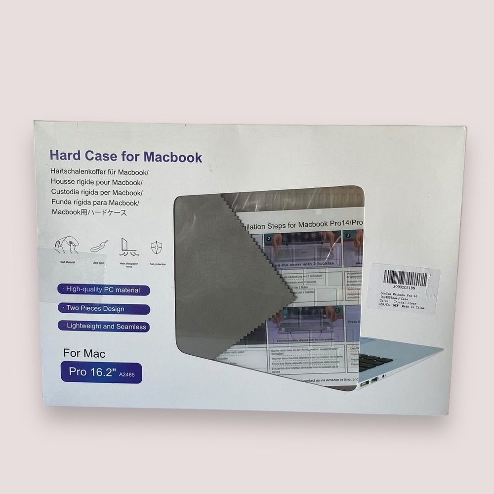 EooCoo Hard Case Clear Apple MacBook Pro 16 inch Case